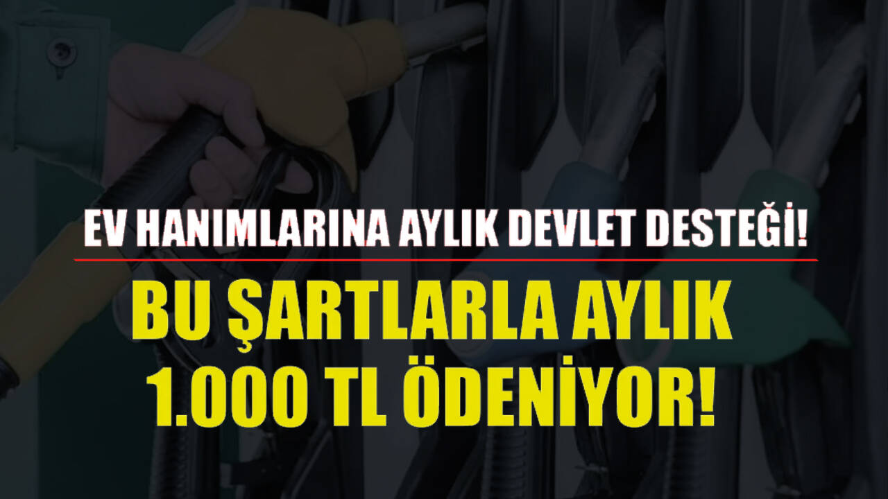 Ev hanımlarına müjdeli haber! 1.000 TL nakit destek