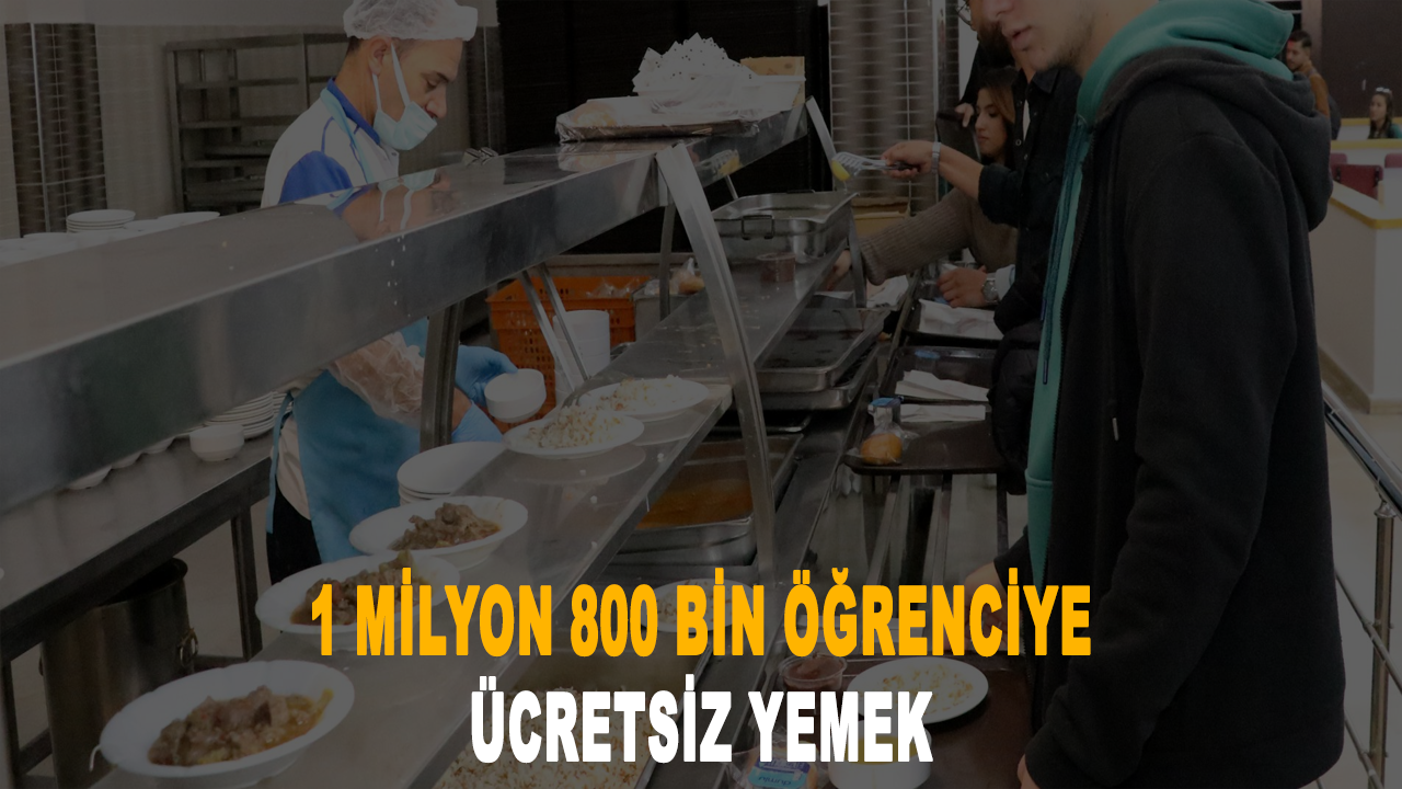 MEB’den 1 milyon 800 bin öğrenciye ücretsiz yemek