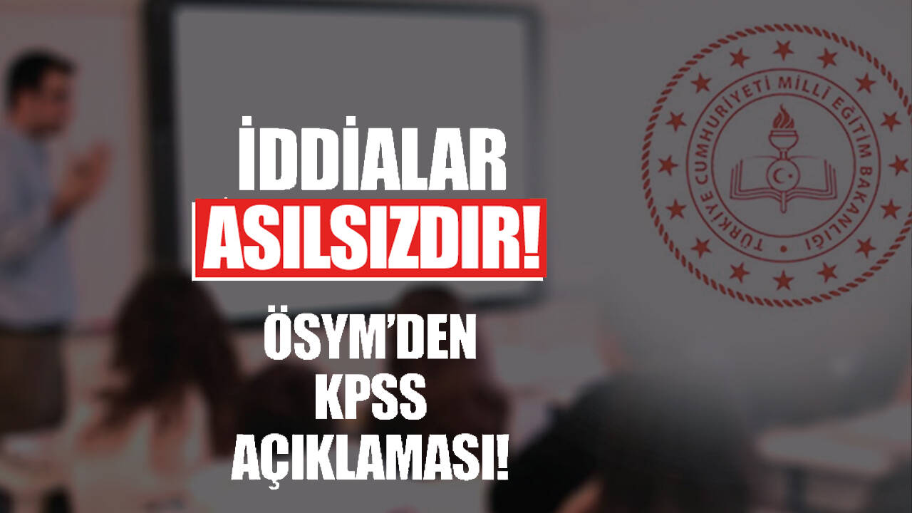 MEB'den Öğretmenlik Kariyer Basamakları Sınavı açıklaması: "İddialar doğru değil"