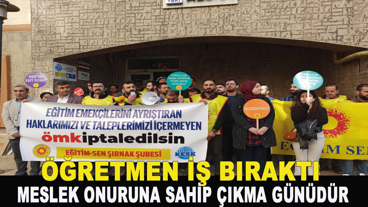 Öğretmenler iş bıraktı: Meslek onuruna sahip çıkma günüdür