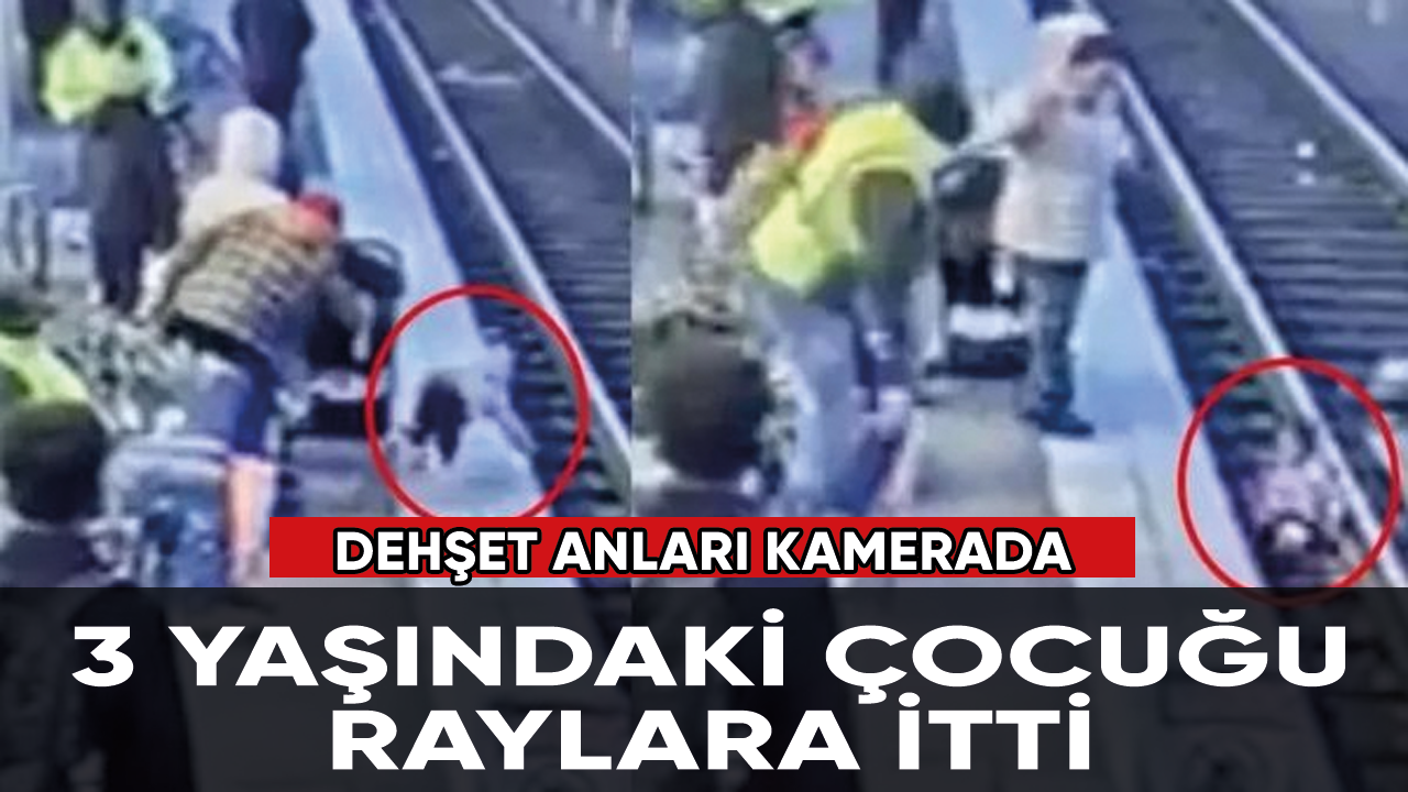 Annesi ile tren bekleyen 3 yaşındaki kız çocuğunu tren raylarına itti