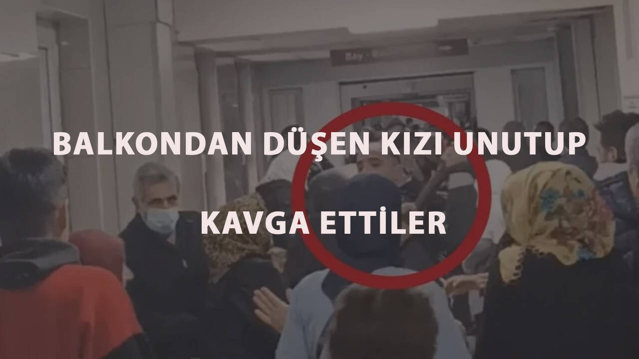 Balkondan düşen kızı unutup kavga ettiler