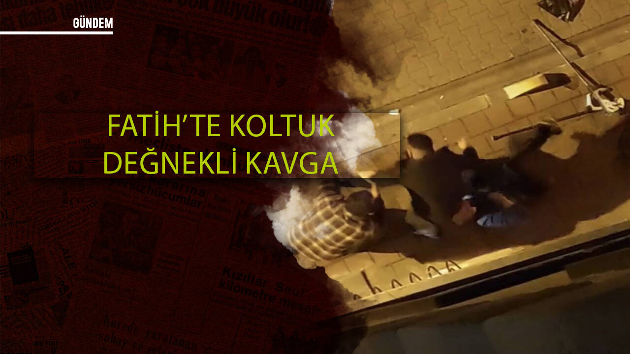 Fatih’te koltuk değnekli kavga...