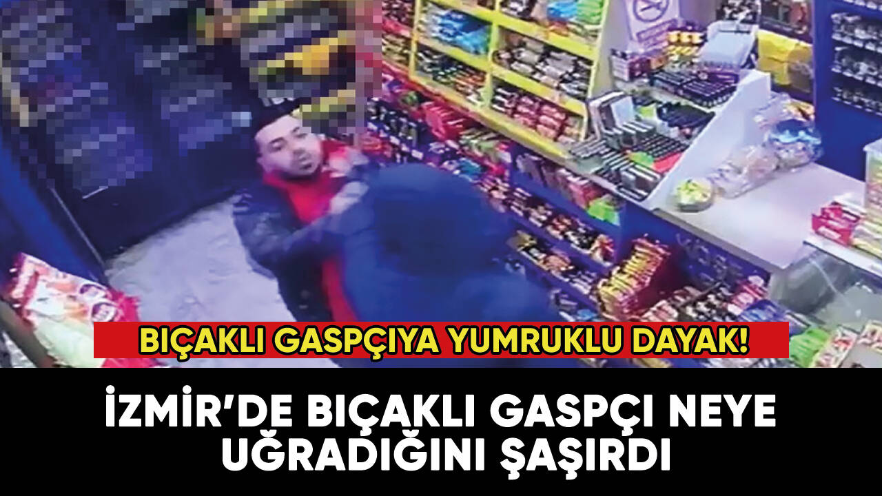 Bıçaklı gaspçı neye uğradığını şaşırdı!