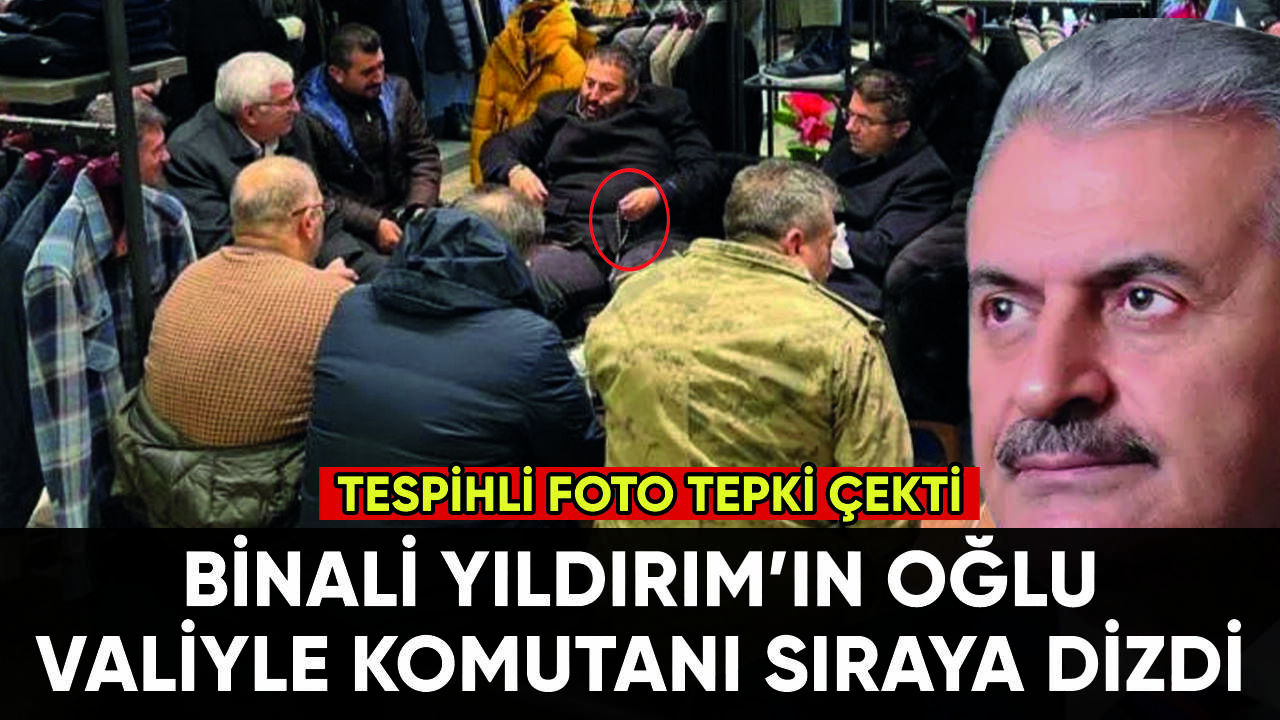 Erkam Yıldırım elinde tespihle valiyle komutanı sıraya dizdi