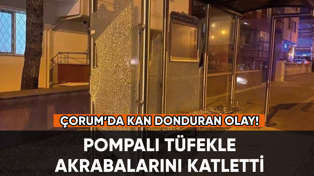 Çorum'da dehşet olay: Pompalı tüfekle akrabalarını katletti!