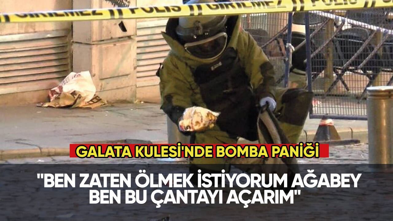 Galata Kulesi'nde bomba paniği korkuttu