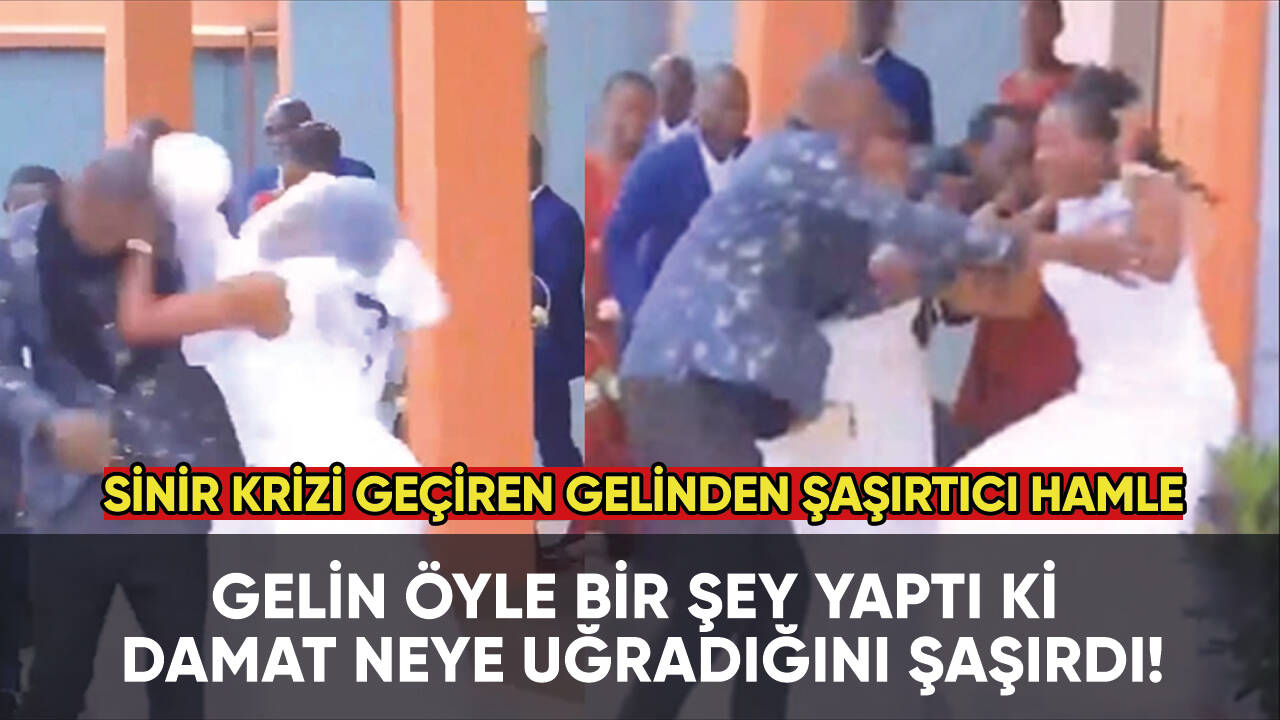 Gelin öyle bir şey yaptı ki damat neye uğradığını şaşırdı!