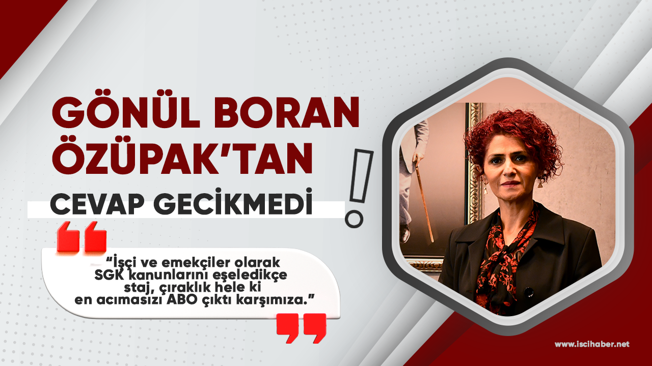 Gönül Boran Özüpak'tan cevap gecikmedi