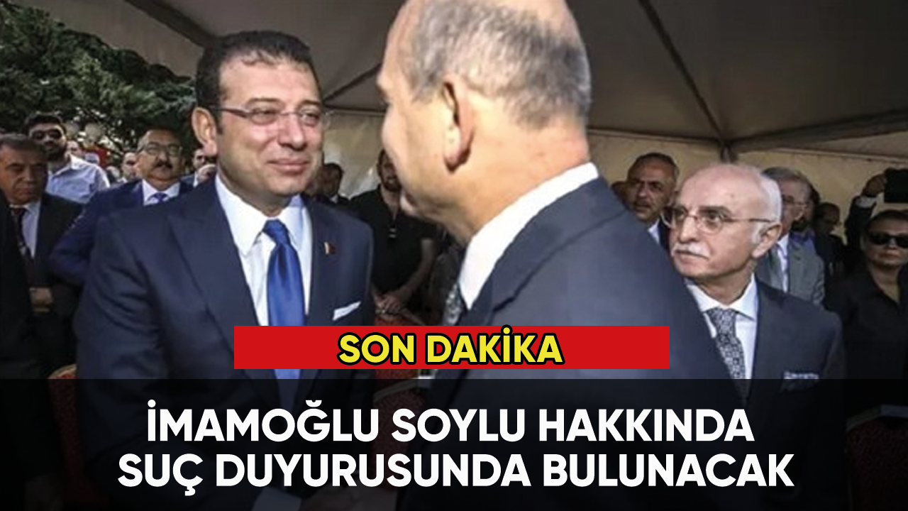 İmamoğlu Soylu hakkında suç duyurusunda bulunacak