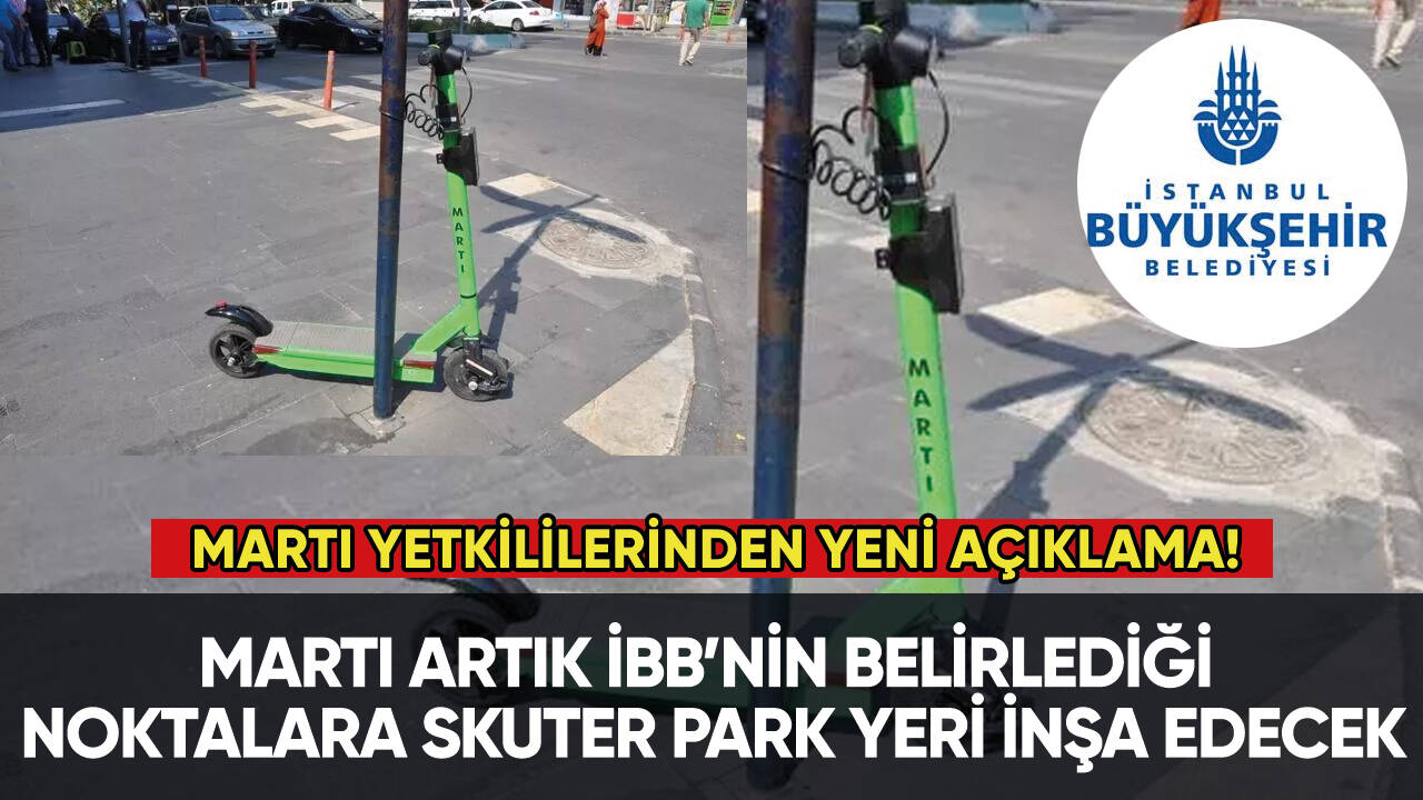 Martı artık İBB’nin belirlediği noktalara skuter park yeri inşa edecek