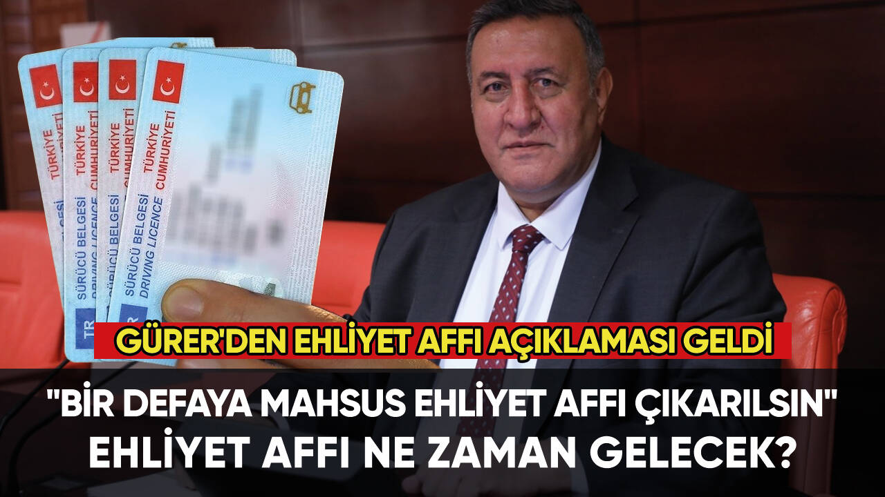 Ömer Fethi Gürer'den ehliyet affı açıklaması geldi