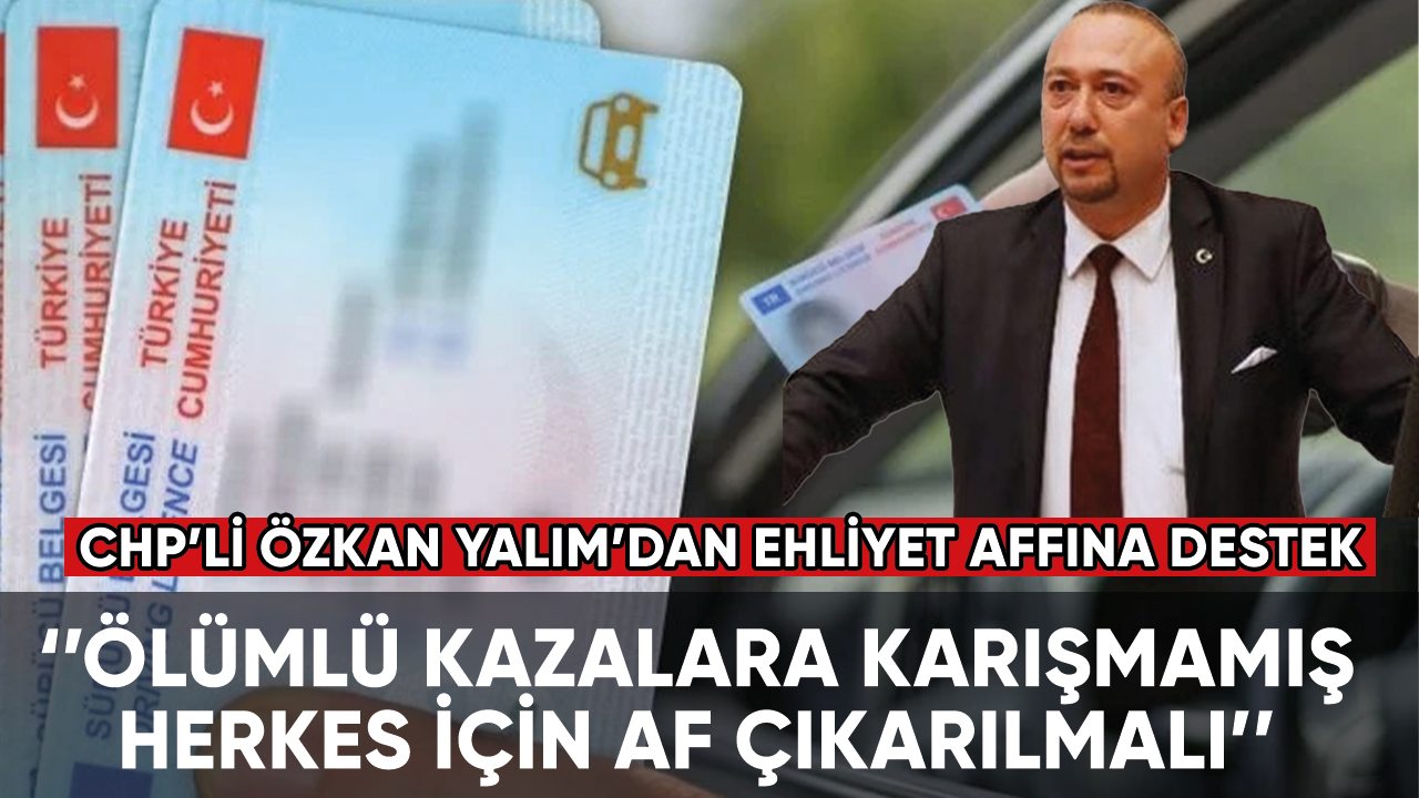 CHP'li Özkan Yalım ölümlü kazalara karışmamış herkes için ehliyet affı istedi