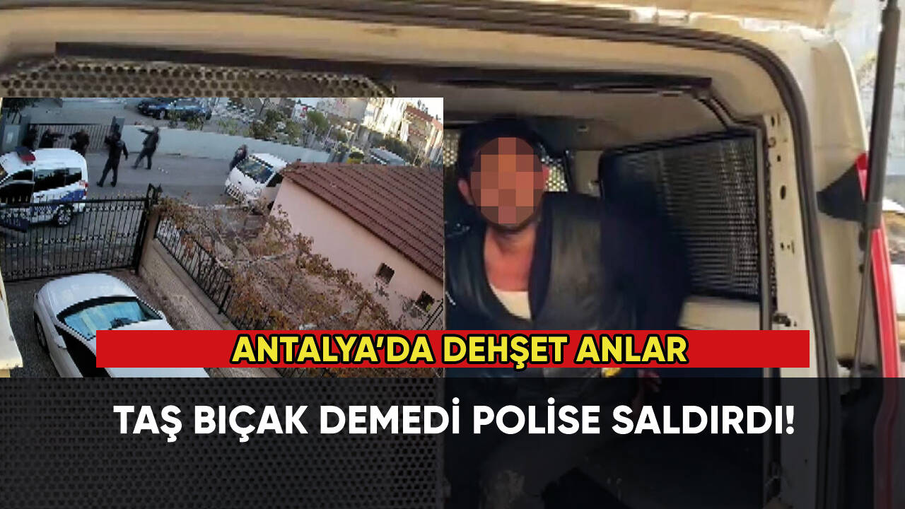 Taş, bıçak demedi polise saldırdı!