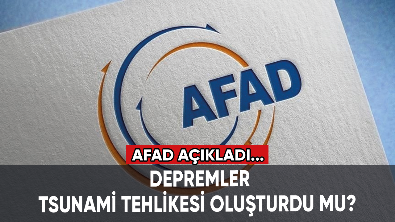 Depremler tsunami tehlikesi oluşturdu mu? AFAD açıkladı...