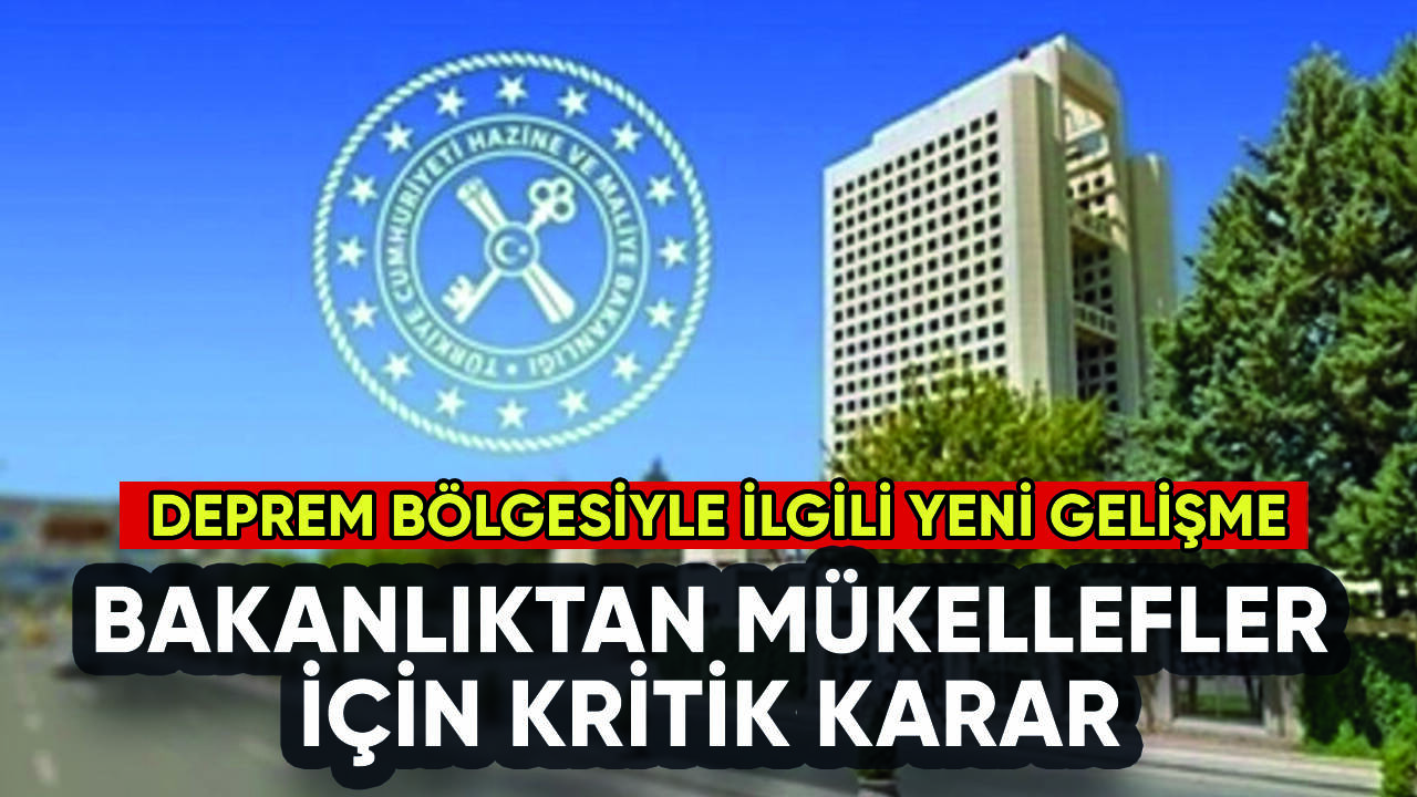 Deprem bölgelerindeki mükellefler için mücbir sebep ilanı