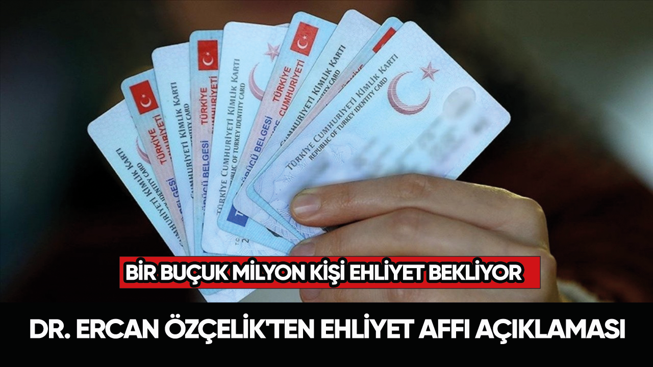 Dr. Ercan Özçelik'ten ehliyet affı açıklaması