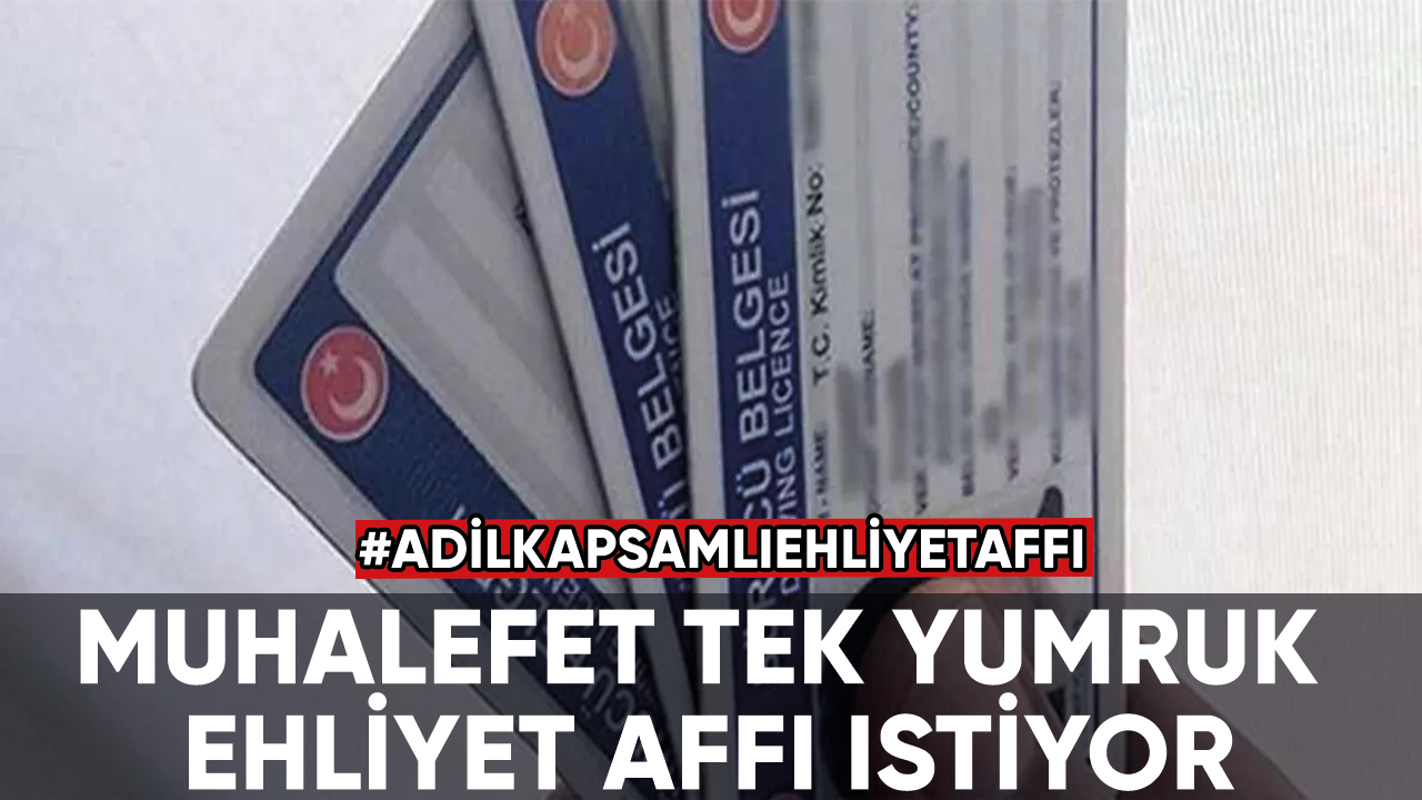 Muhalefet tek yumruk ehliyet affı istiyor!