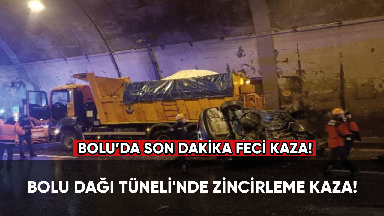 Son Dakika: Bolu Dağı Tüneli'nde zincirleme kaza!