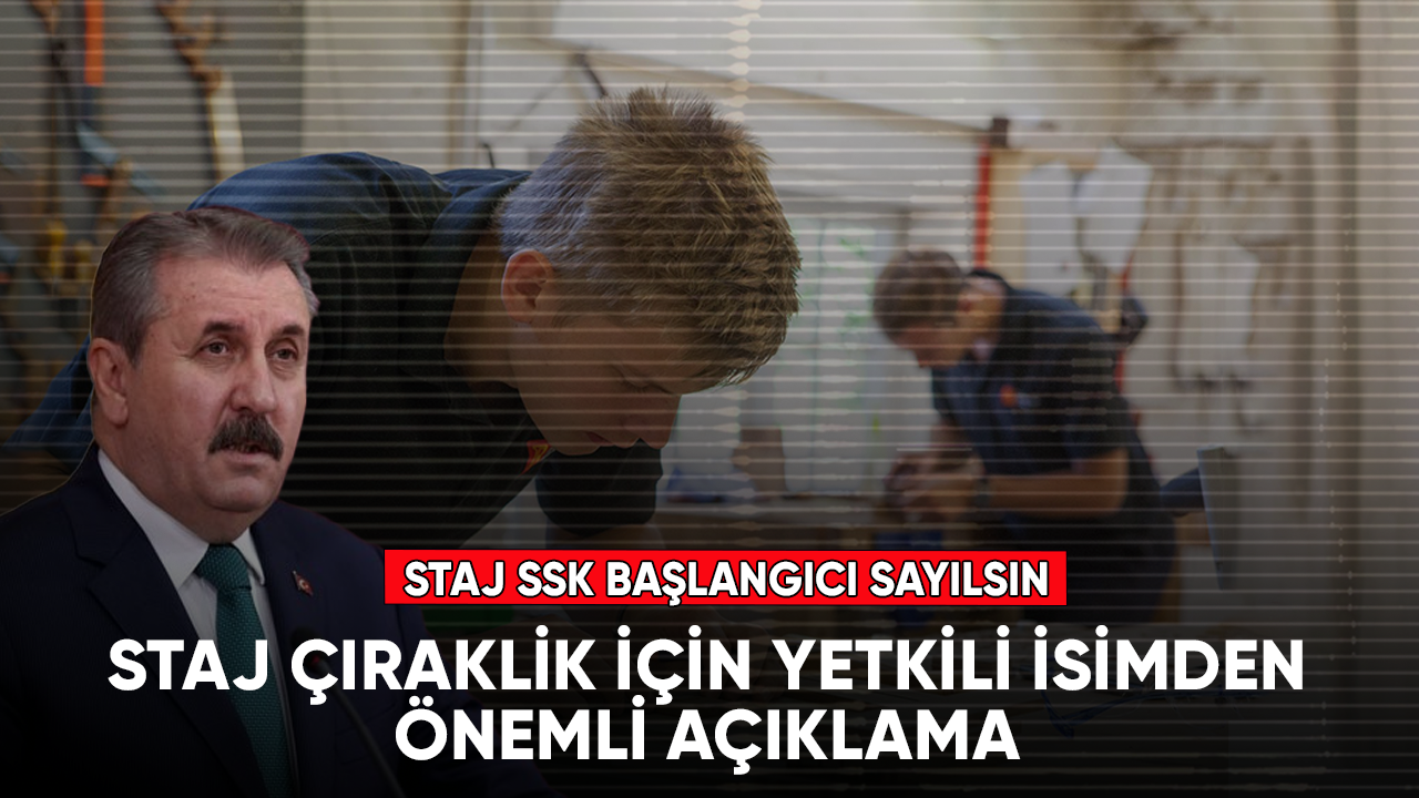 EYT Staj Çıraklık için yetkili isimden önemli açıklama