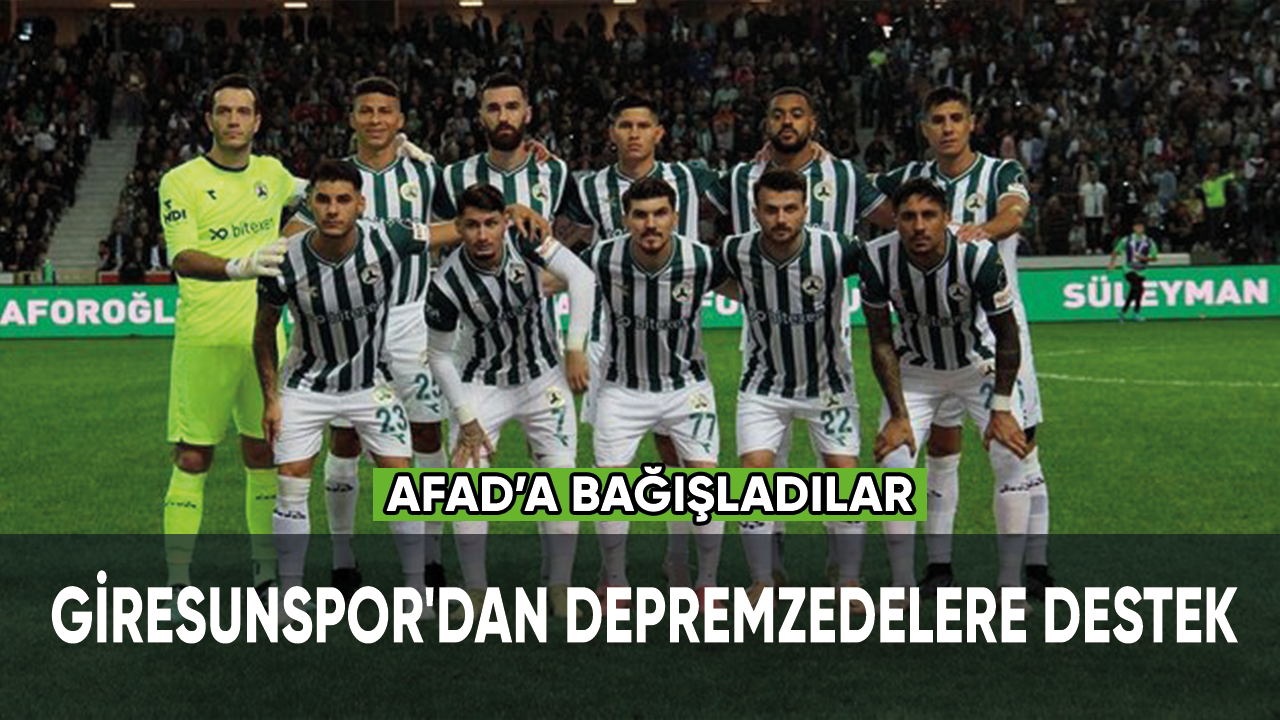 Giresunspor'dan depremzedelere destek