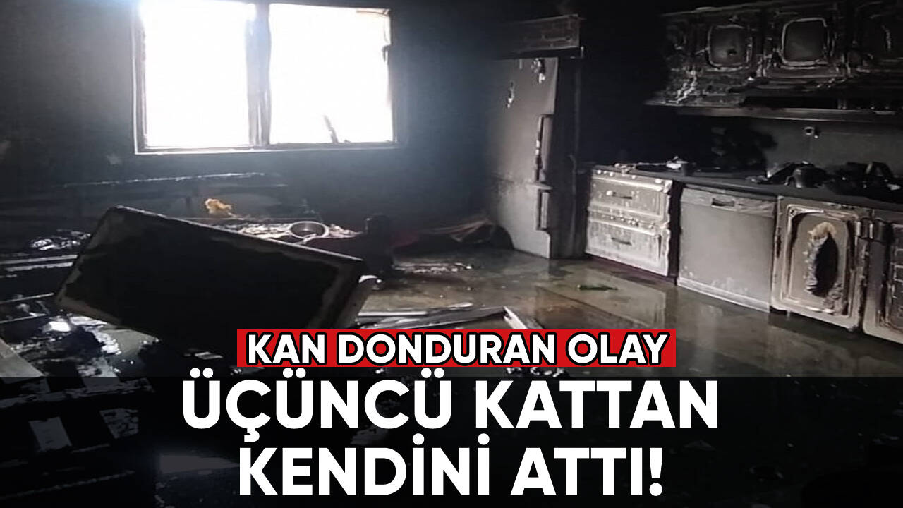 Kan donduran olay: Üçüncü kattan kendini attı!