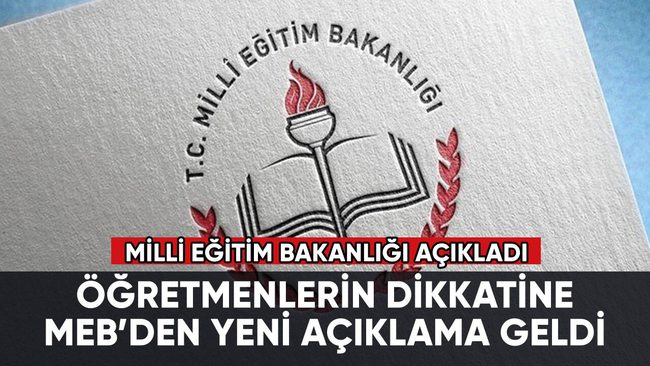 MEB açıkladı: Öğretmenlerin zorunlu çalışmasına bir yıl erteleme