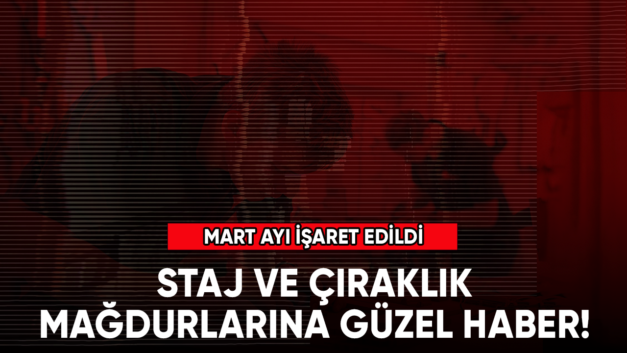 Staj ve Çıraklık Mağdurlarına güzel haber! Mart ayı işaret edildi