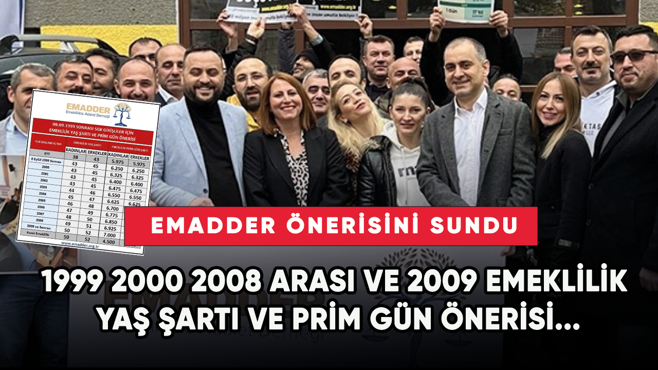 1999 2000 2008 arası ve 2009 emeklilik yaş şartı ve prim gün önerisi...