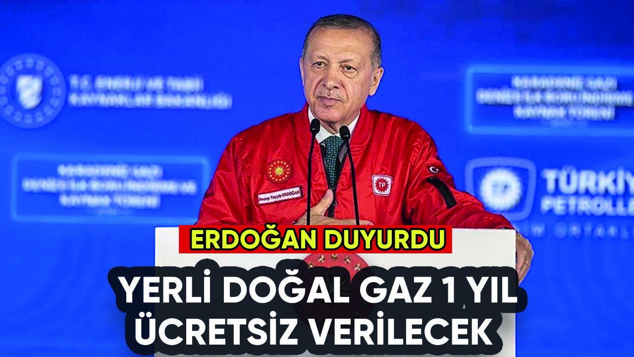 Erdoğan duyurdu: Doğal gaz 1 yıl ücretsiz verilecek