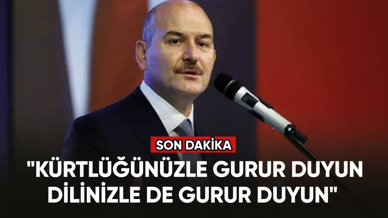 Bakan Soylu: "Kürtlüğünüzle gurur duyun, dilinizle de gurur duyun"