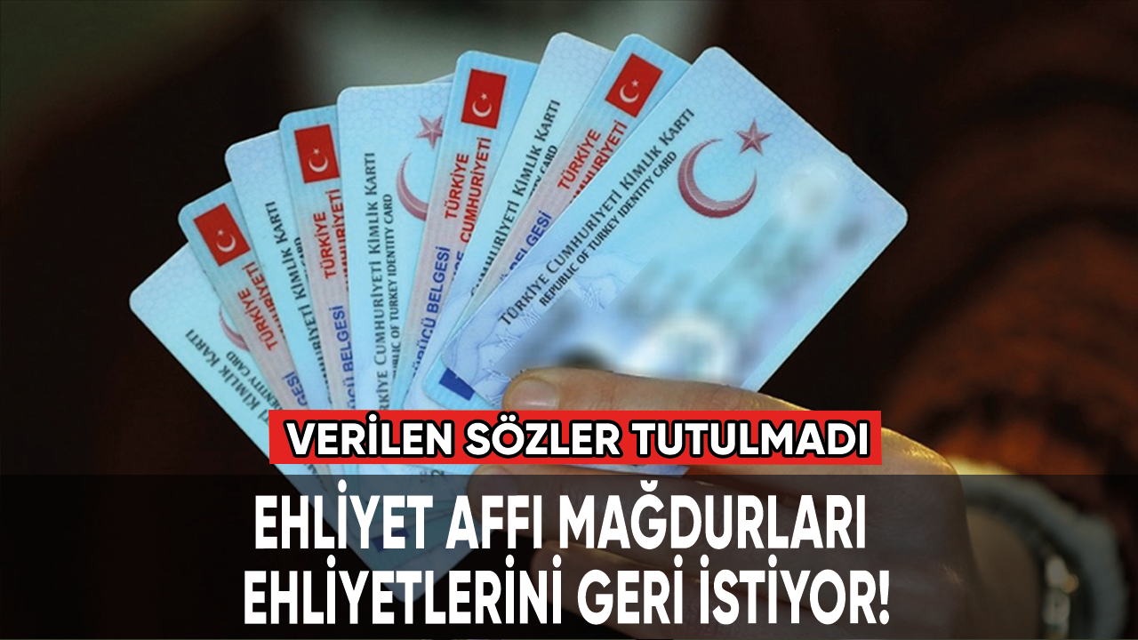 Ehliyet affı mağdurları ehliyetlerini geri istiyor!