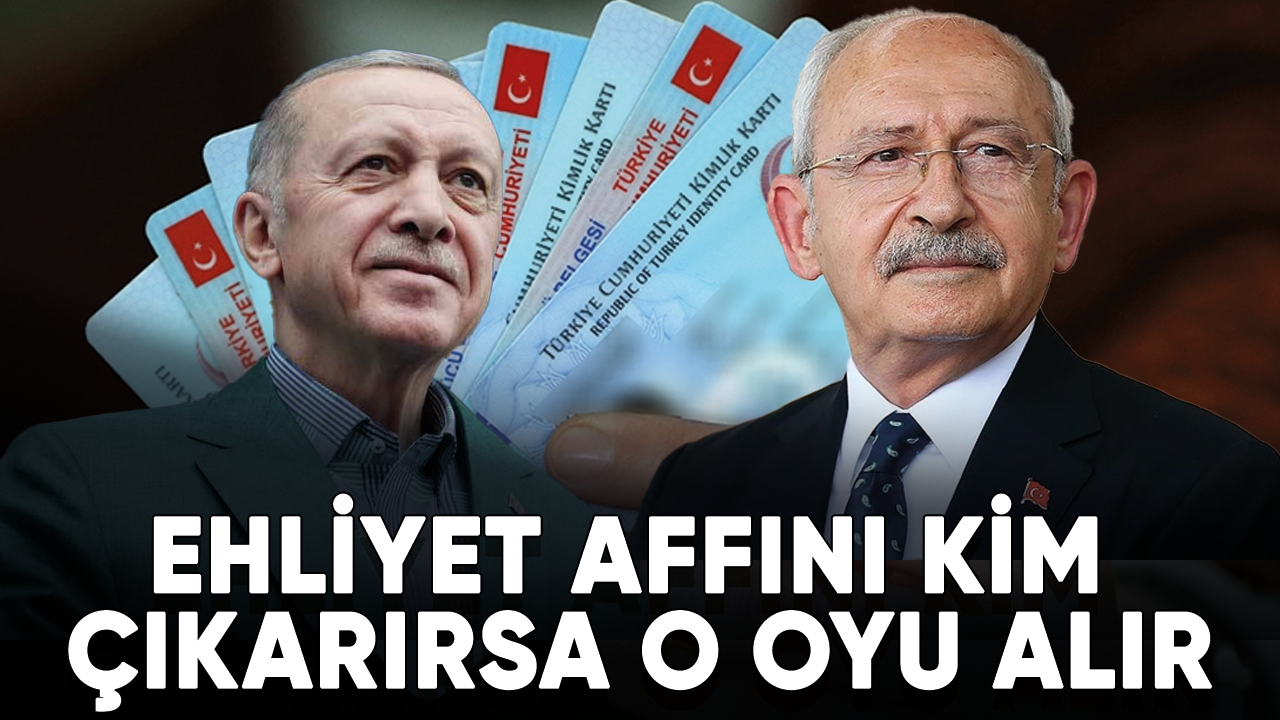 Ehliyet affını kim çıkarırsa o oyu alır