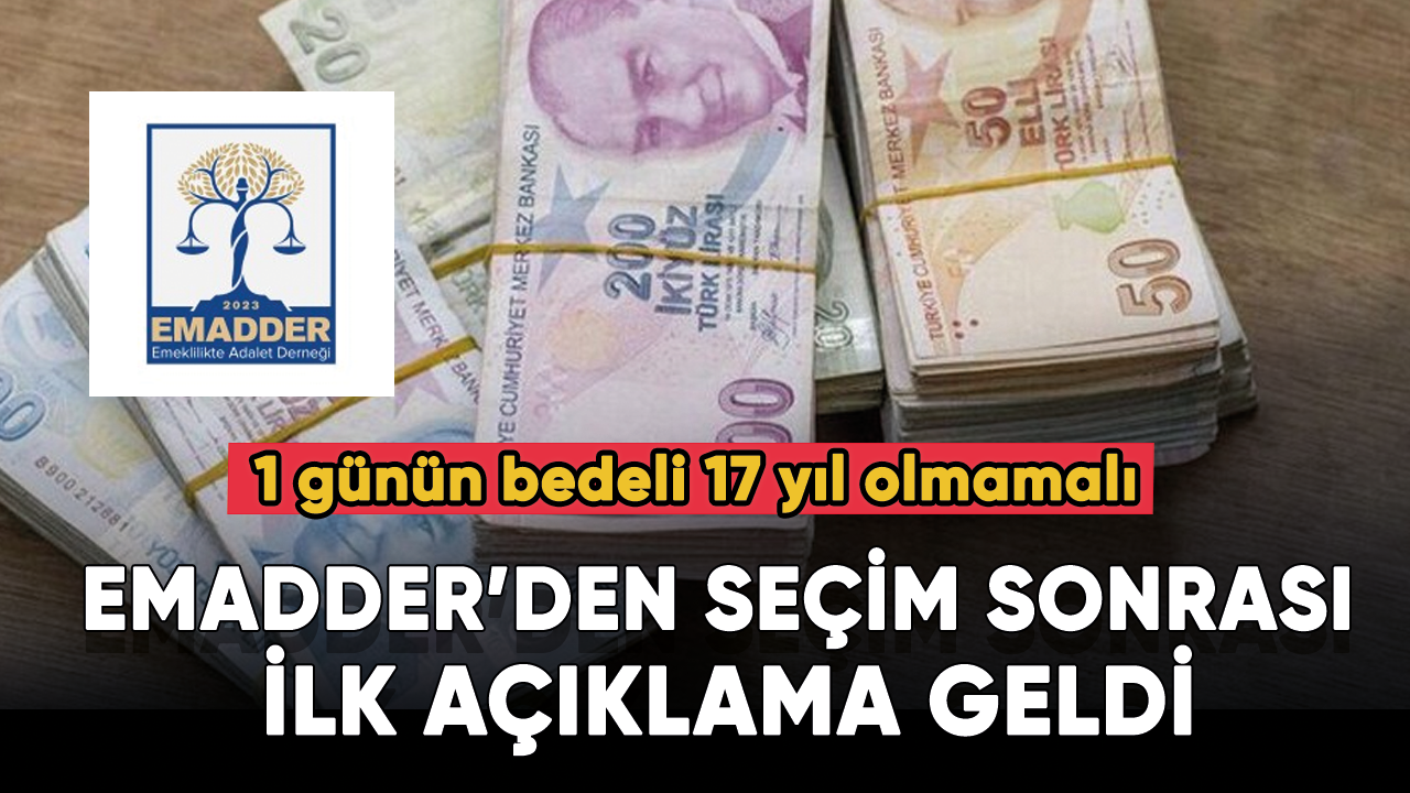 EMADDER’den seçim sonrası ilk açıklama