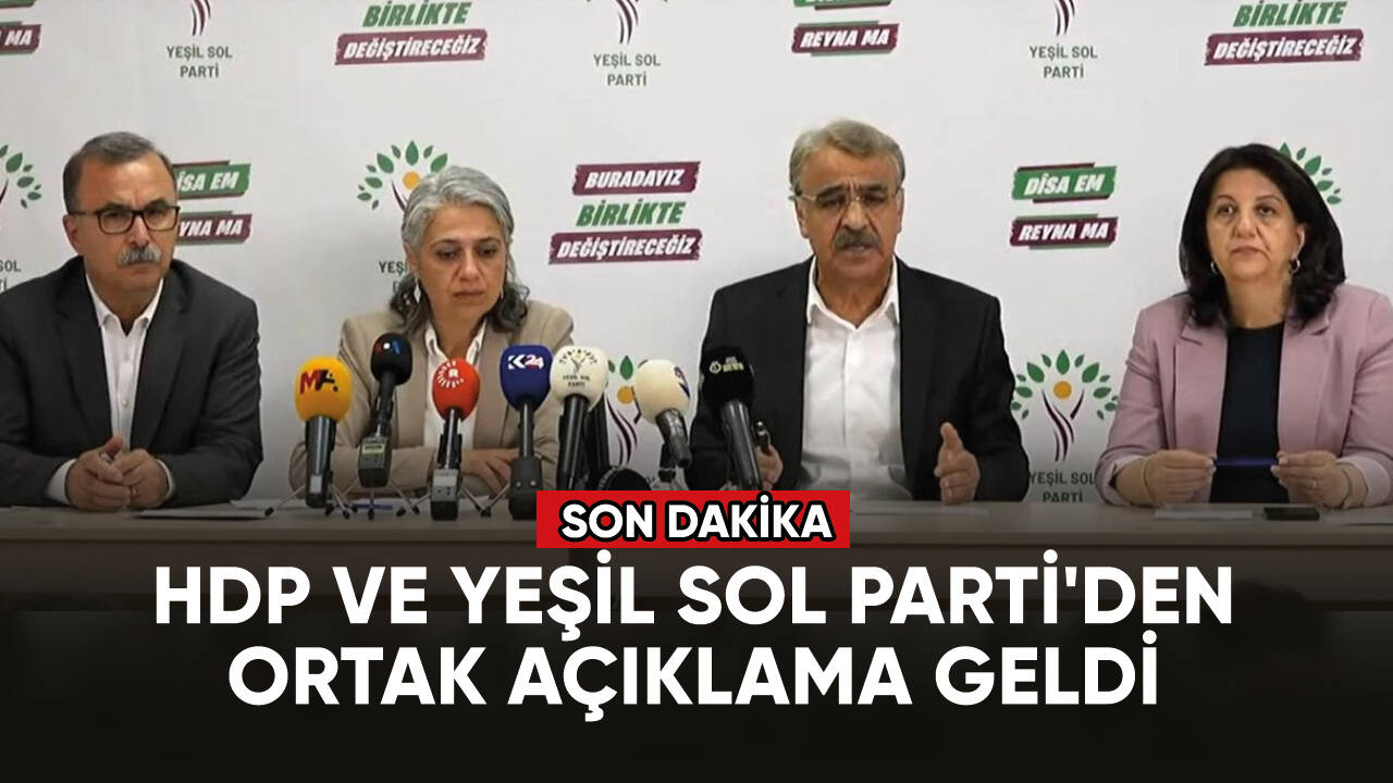 HDP ve Yeşil Sol Parti'den ortak açıklama geldi