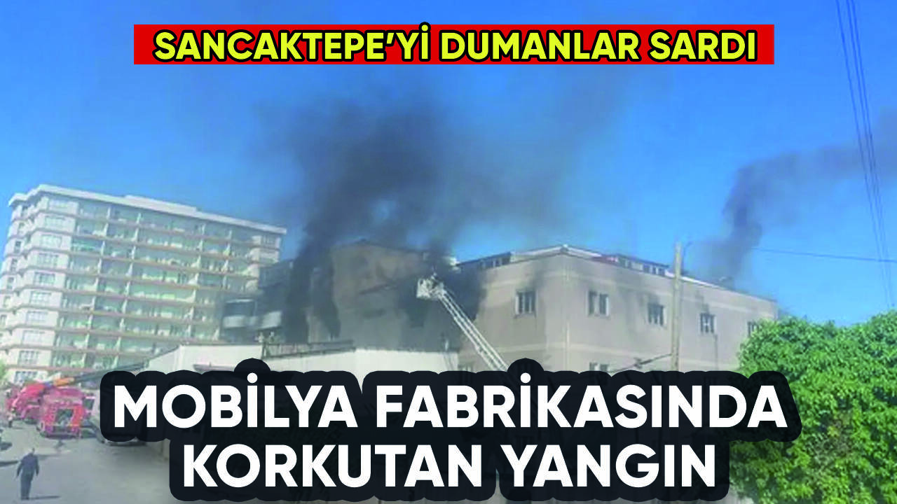 Sancaktepe'de mobilya fabrikasında korkutan yangın