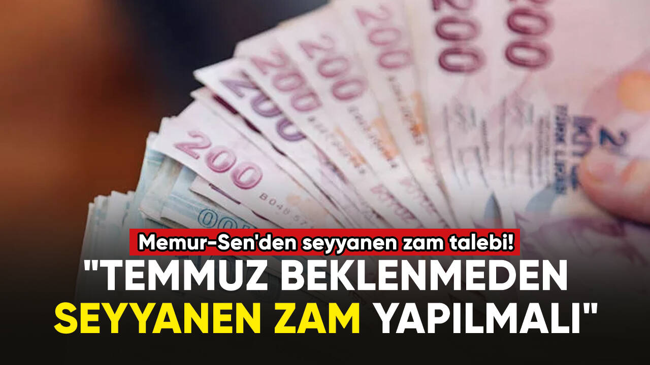 Memur-Sen: "Temmuz beklenmeden seyyanen zam yapılmalı"