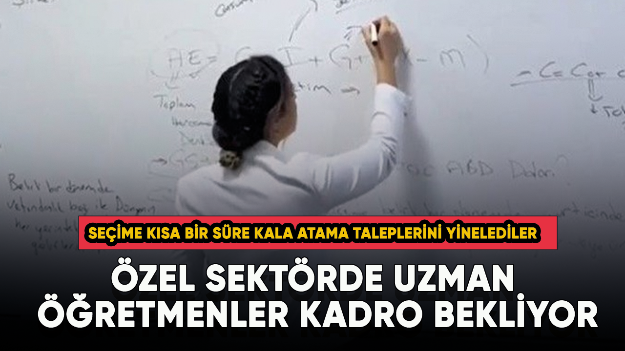 Özel sektörde uzman öğretmenler kadro bekliyor