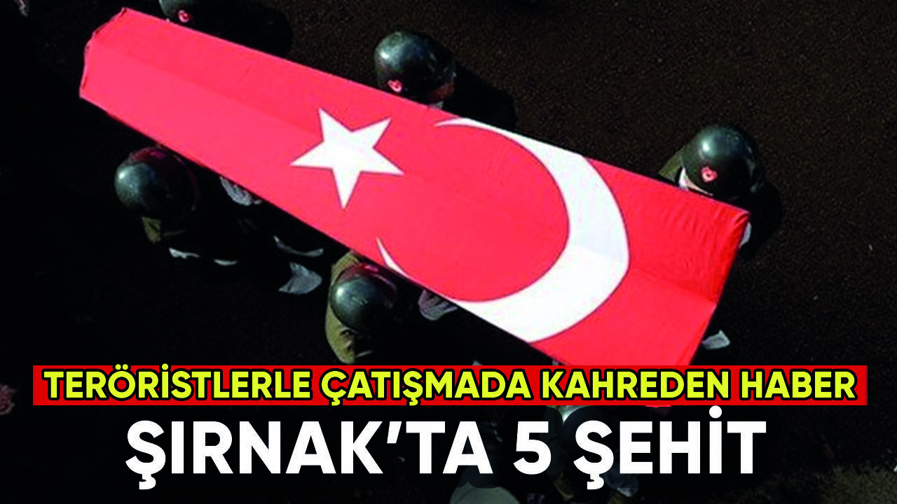 Şırnak'tan kahreden haber: 5 şehit verdik