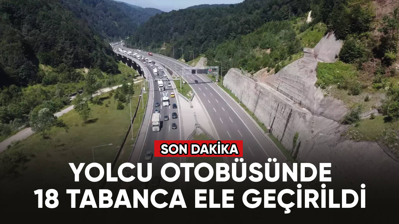 Yolcu otobüsünde 18 tabanca ele geçirildi