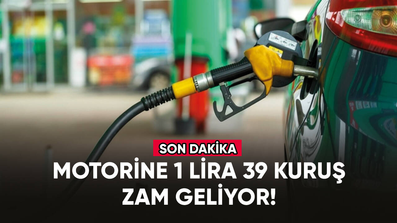 Motorine 1 lira 39 kuruş zam geliyor!