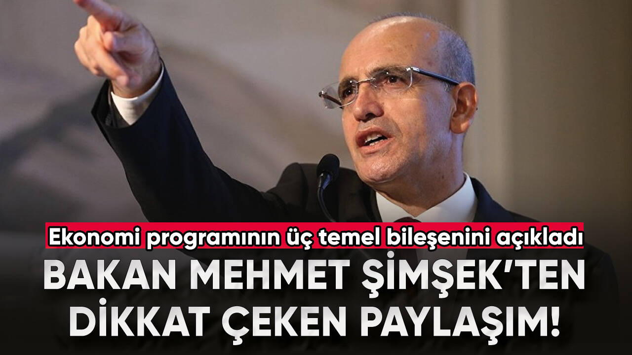 Bakan Mehmet Şimşek, ekonomi programının üç temel bileşenini açıkladı