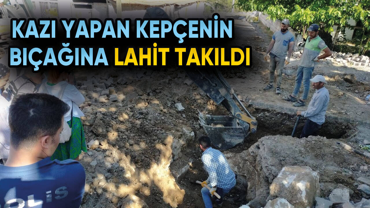 Denizli'de doğal gaz kazısında lahit bulundu