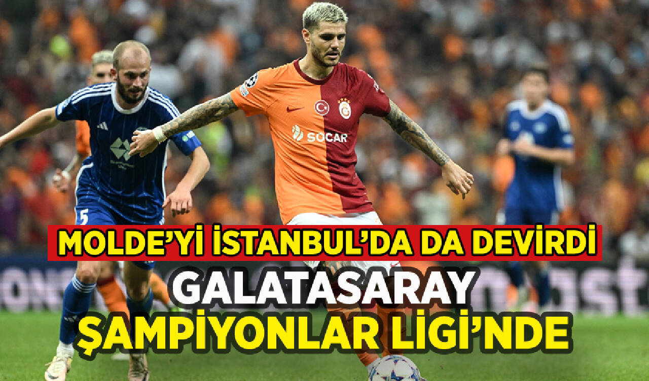 Galatasaray Molde'yi İstanbul'da da devirip Şampiyonlar Ligi'ne yükseldi