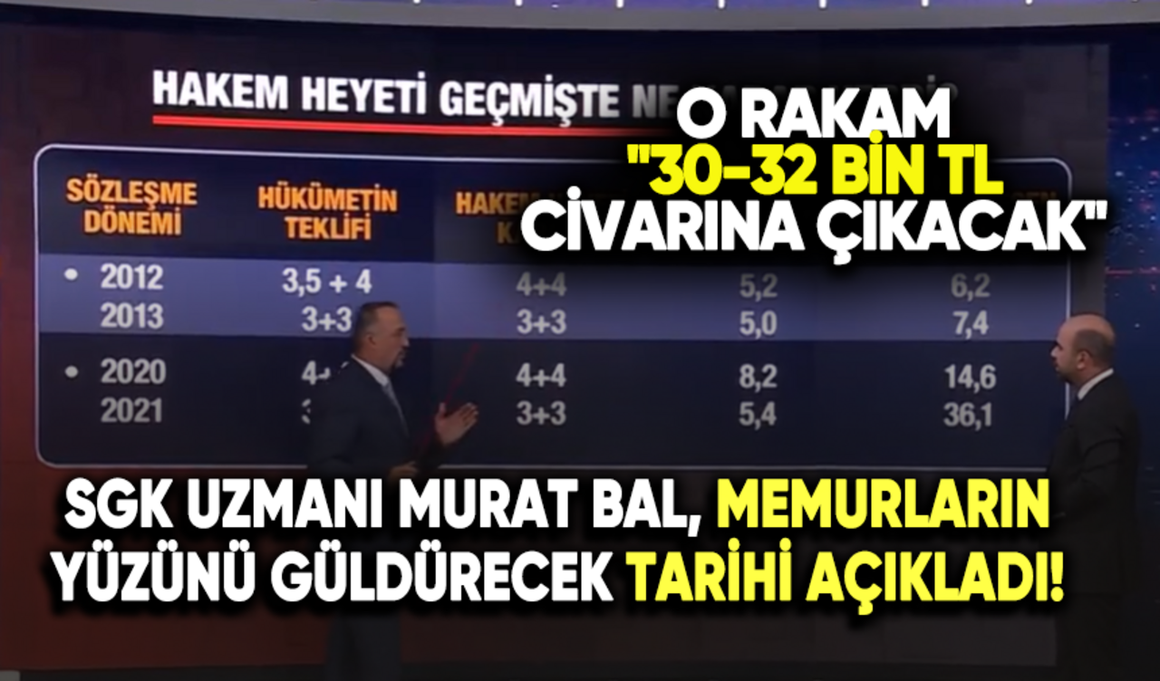 SGK uzmanı Murat Bal, memurların yüzünü güldürecek tarihi açıkladı!