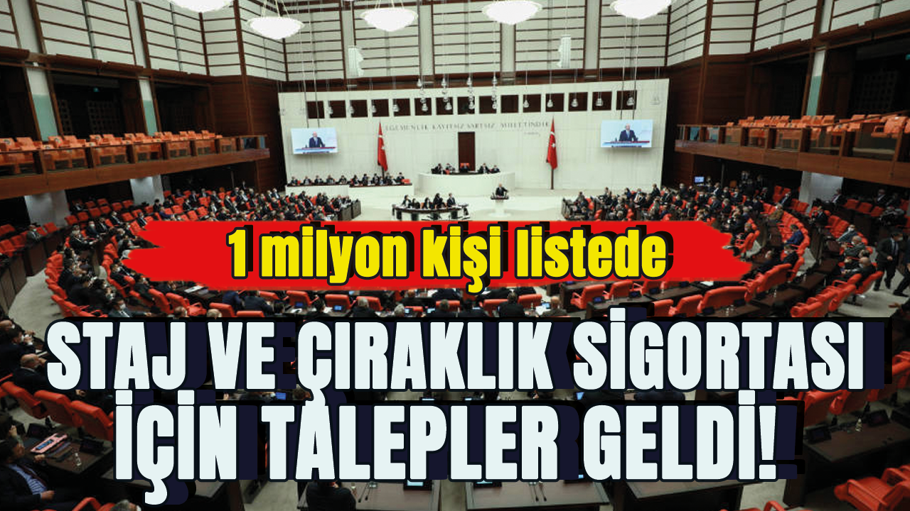 Staj ve çıraklık sigortası için talepler geldi! 1 milyon kişi listede