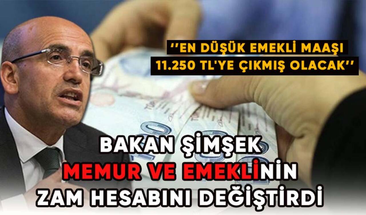 Bakan Şimşek memur ve emeklinin zam hesabını değiştirdi!