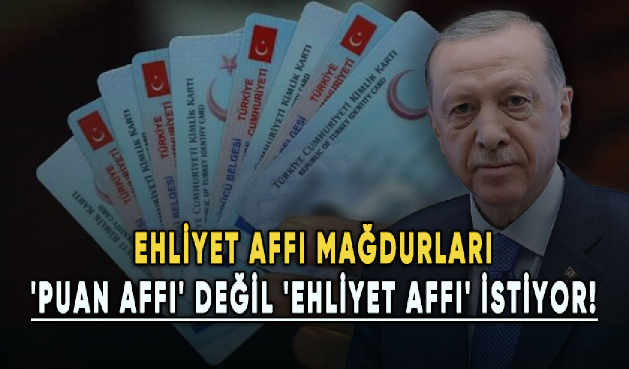 Ehliyet affı mağdurları 'puan affı' değil 'ehliyet affı' istiyor!