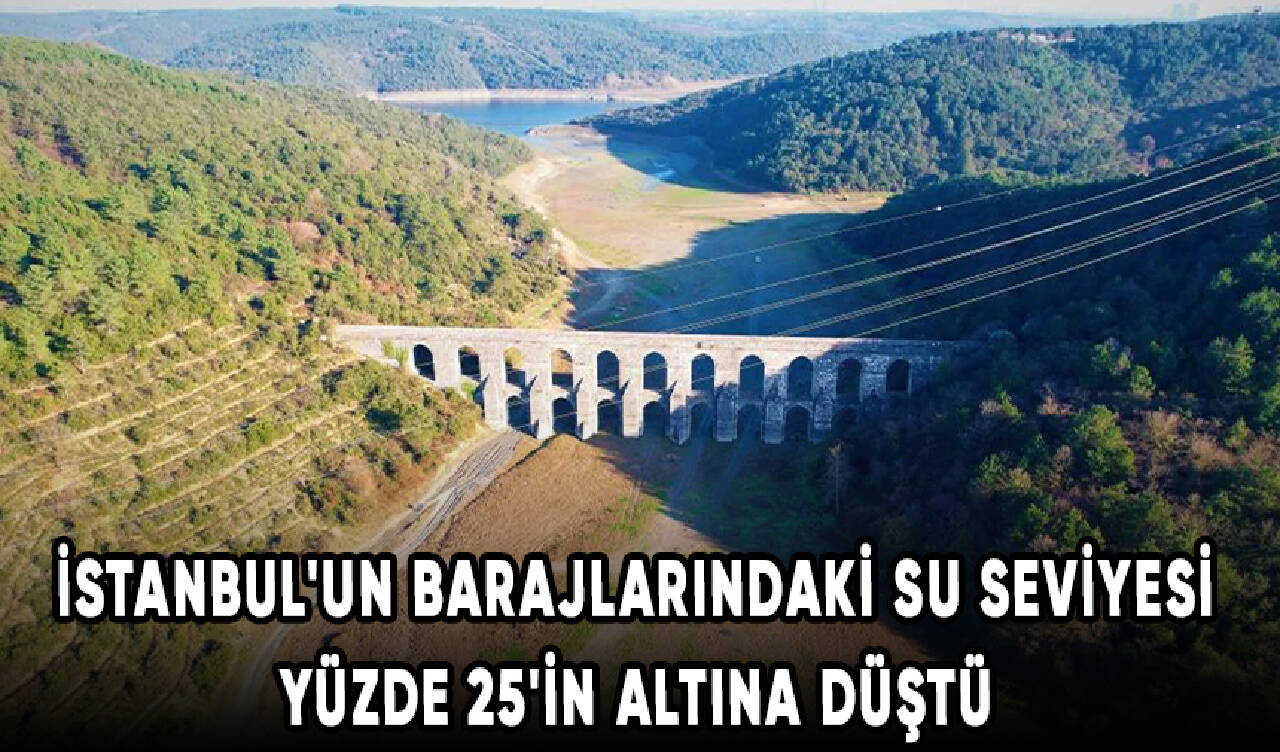 İstanbul'un barajlarındaki su seviyesi yüzde 25'in altına düştü