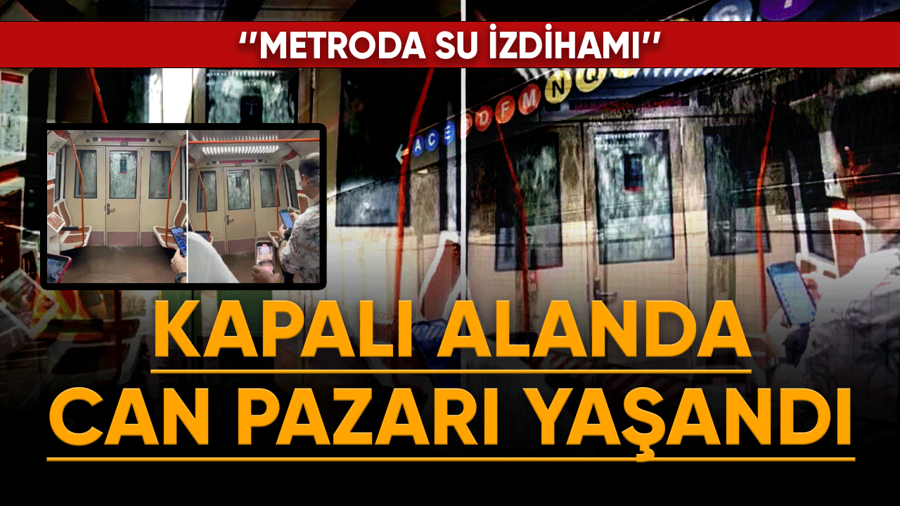 Metro'da su izdihamı! kapalı alanda can pazarı yaşandı